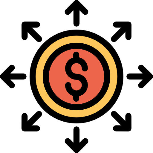 dolar Kiranshastry Lineal Color ikona