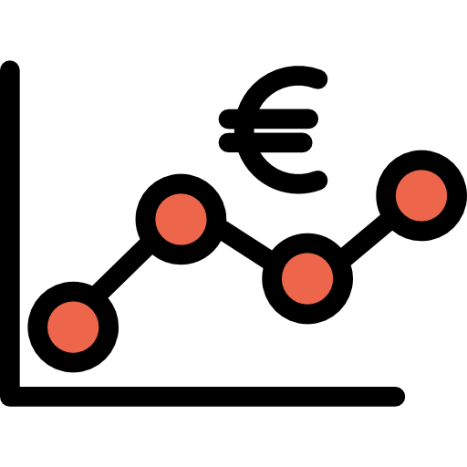 gráfico de linea Kiranshastry Lineal Color icono