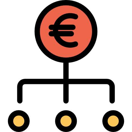 euro Kiranshastry Lineal Color icon