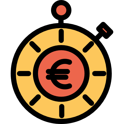 el tiempo es dinero Kiranshastry Lineal Color icono
