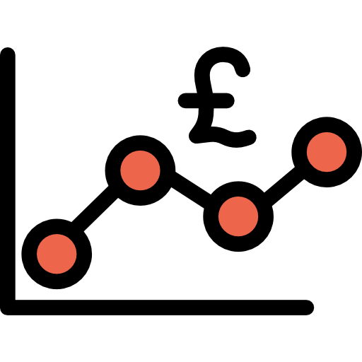 gráfico de linea Kiranshastry Lineal Color icono