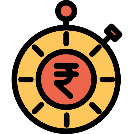 tijd is geld Kiranshastry Lineal Color icoon