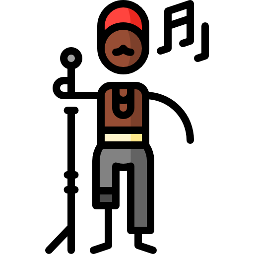 rapper Puppet Characters Lineal Color icon