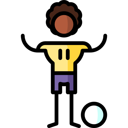jugador de fútbol Puppet Characters Lineal Color icono