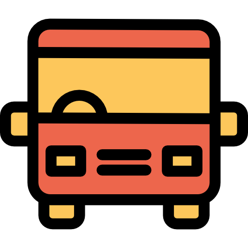 autobús Kiranshastry Lineal Color Orange icono