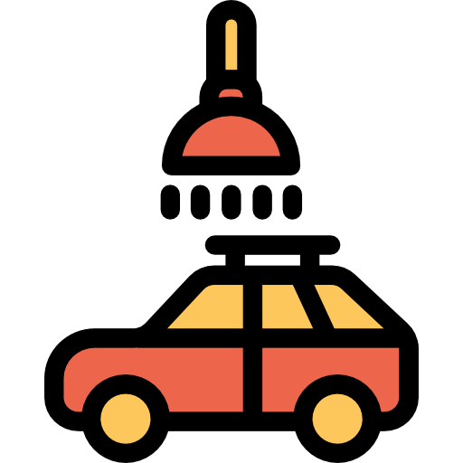 lavado de autos Kiranshastry Lineal Color Orange icono