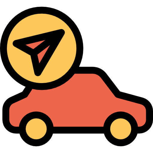 Car Kiranshastry Lineal Color Orange icon