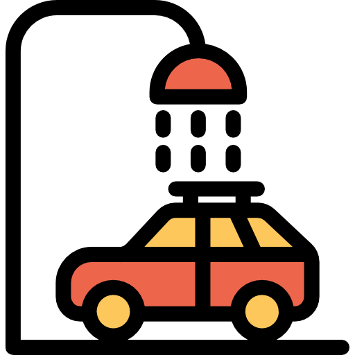 lavado de autos Kiranshastry Lineal Color Orange icono