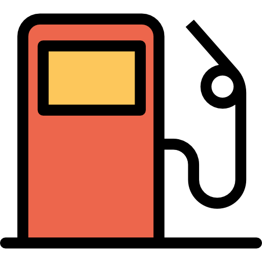 gasolinera Kiranshastry Lineal Color Orange icono