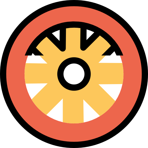 바퀴 Kiranshastry Lineal Color Orange icon