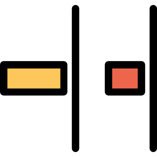 allineamento a destra Kiranshastry Lineal Color icona