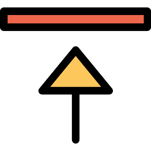 freccia su Kiranshastry Lineal Color icona