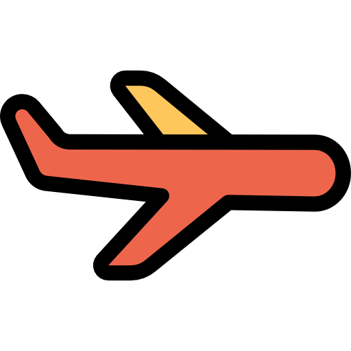 flug Kiranshastry Lineal Color Orange icon