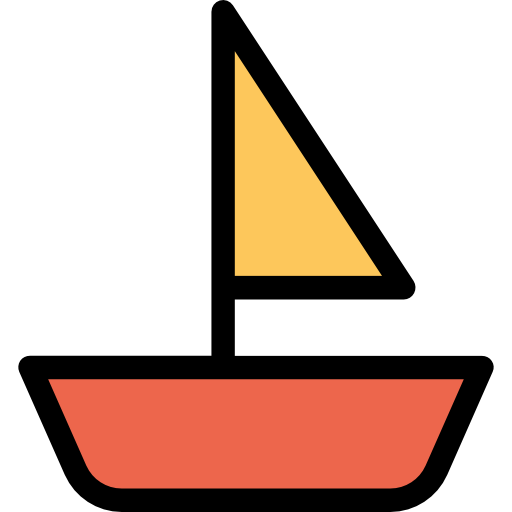 segelboot Kiranshastry Lineal Color Orange icon