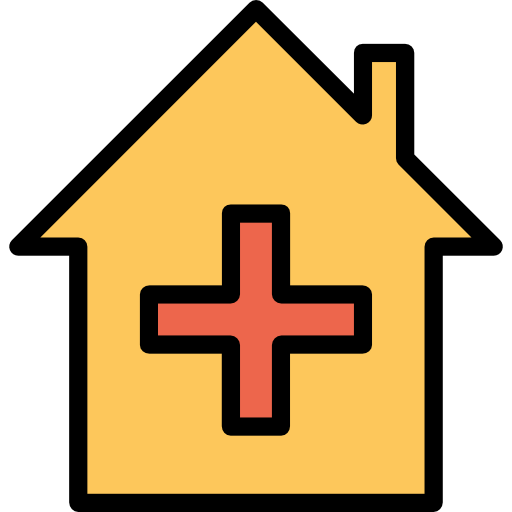 hospital Kiranshastry Lineal Color Orange icono