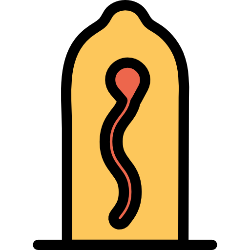 Condom Kiranshastry Lineal Color Orange icon