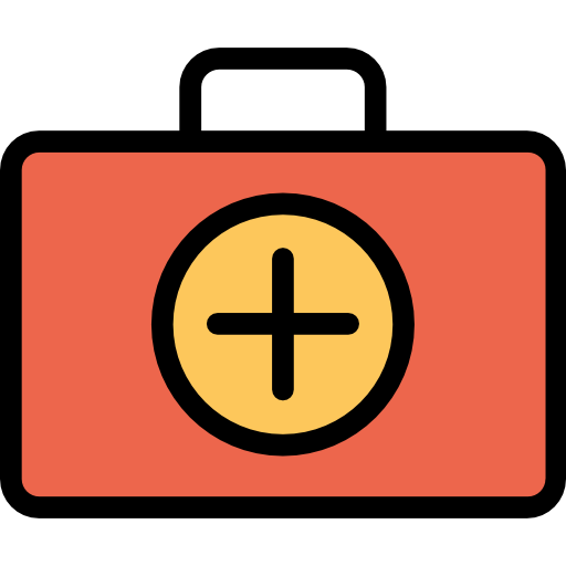 kit de primeros auxilios Kiranshastry Lineal Color Orange icono