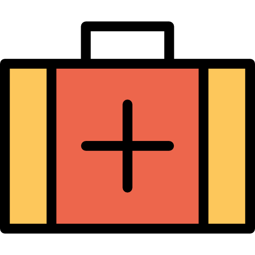 kit di pronto soccorso Kiranshastry Lineal Color Orange icona