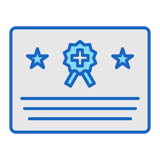 certificado Generic color lineal-color icono