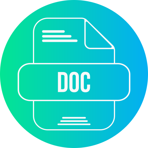 DOC File Generic gradient fill icon