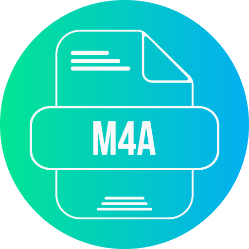 M4a file Generic gradient fill icon