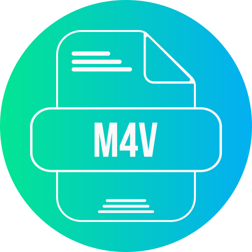 archivo m4v Generic gradient fill icono