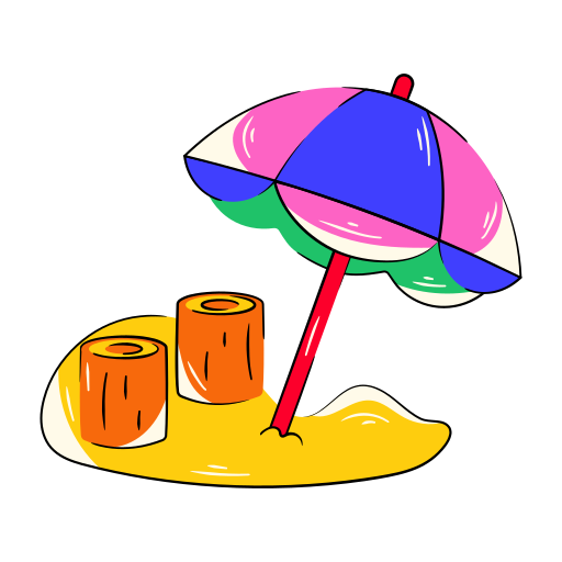 paraplu Generic color hand-drawn icoon