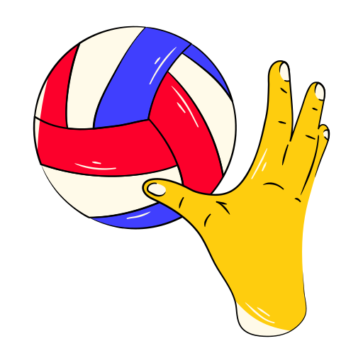 volleybal Generic color hand-drawn icoon
