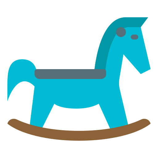 koń na biegunach Generic color fill ikona