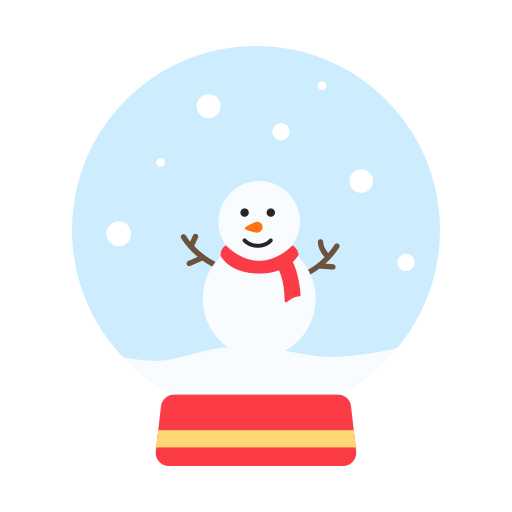Śnieżna kula Generic color fill ikona