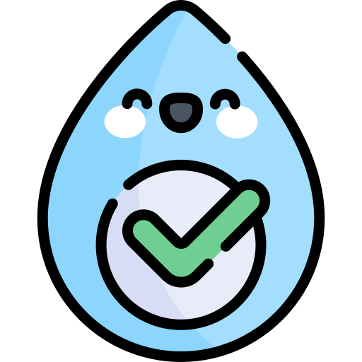 깨끗한 물 Kawaii Lineal color icon