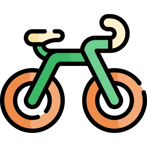 fiets Kawaii Lineal color icoon