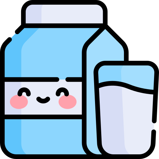Молоко Kawaii Lineal color иконка