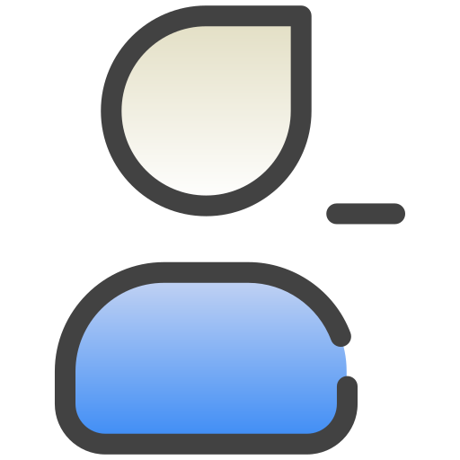 verwijder gebruiker Generic gradient lineal-color icoon