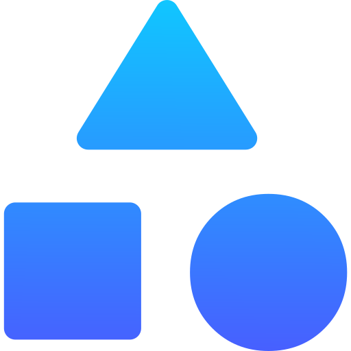幾何学的形状 Generic gradient fill icon