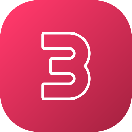 Number 3 Generic gradient fill icon