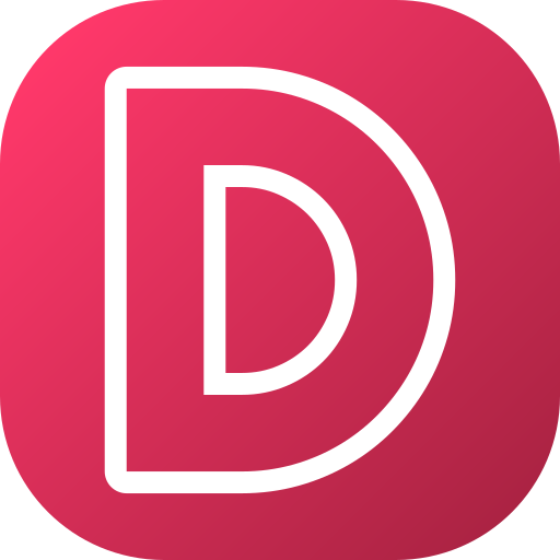 Letter D Generic gradient fill icon