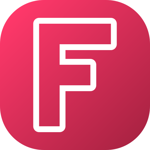 Letter f Generic gradient fill icon