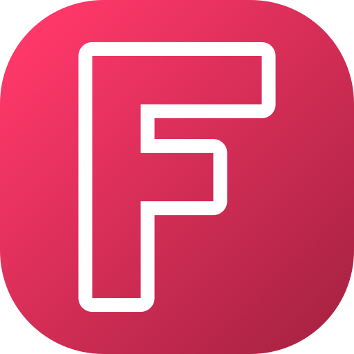 buchstabe f Generic gradient fill icon