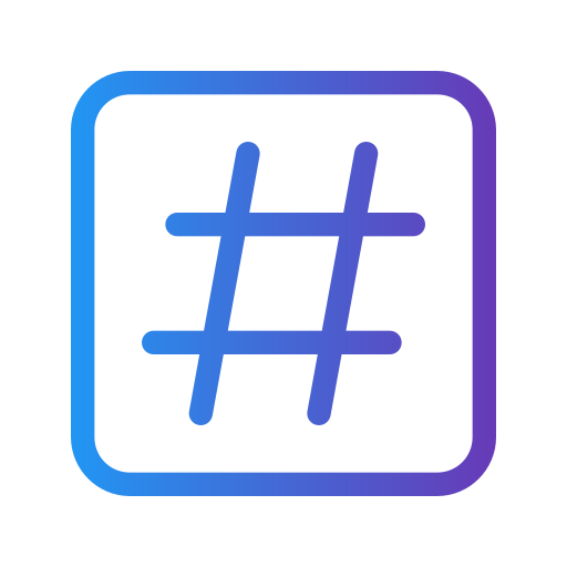 hashtag Generic gradient outline icono