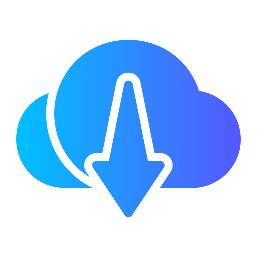 cloud downloaden Generic gradient fill icoon