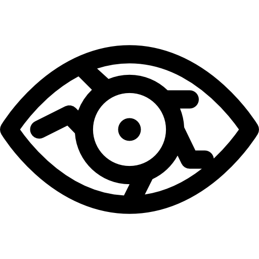 Sick Eye Curved Lineal icon