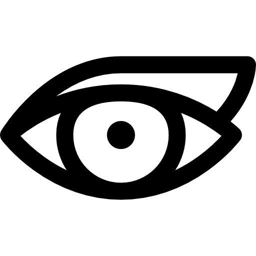 Eye Line Curved Lineal icon