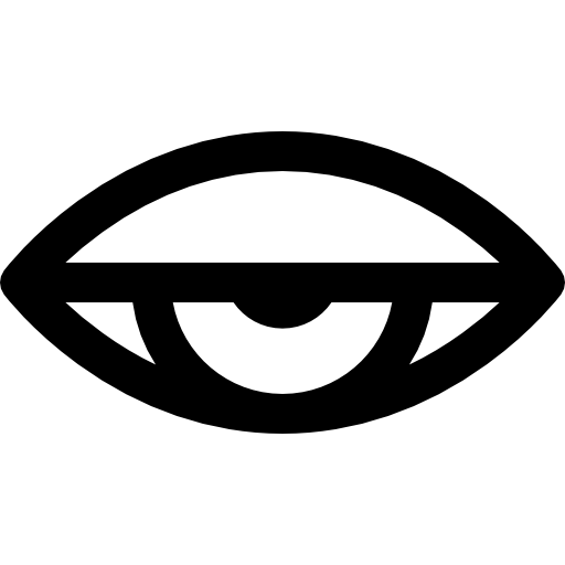 slaperig oog Curved Lineal icoon