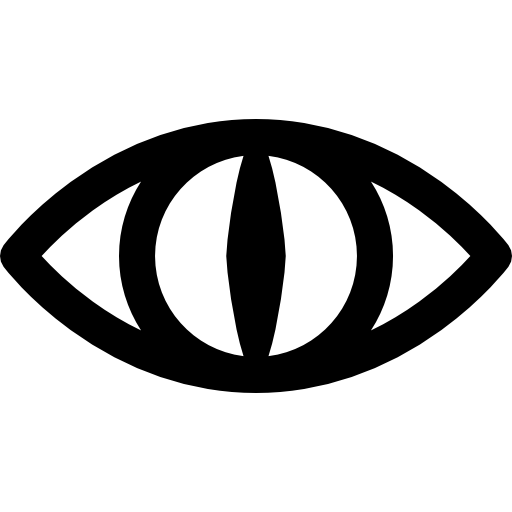 olho de gato Curved Lineal Ícone