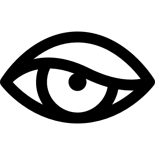 Измученный глаз Curved Lineal иконка