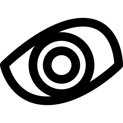Шокированный глаз Curved Lineal иконка