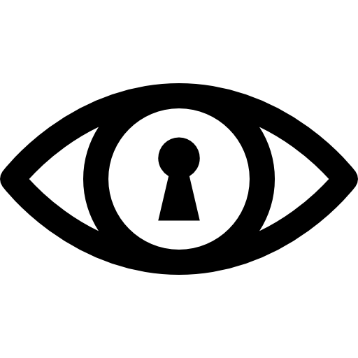 Lock Shape Eye Curved Lineal icon
