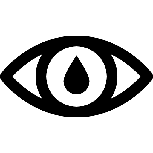gotas para los ojos Curved Lineal icono