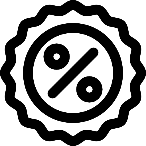 odznaka sprzedaży Curved Lineal ikona
